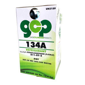 GCP Refrigerant Gas 30 lbs / 13.6 kg. Compatible with R134a.