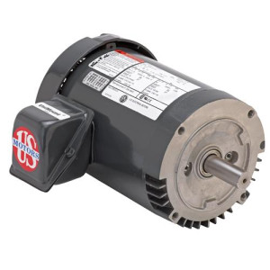 US Motors 5 hp 3450 rpm, 2 poles, 1 shaft, TFE 1 speed, 6.3 diameter, 208-460 V, 60 hz, 3 ph, Frame 56 Reversible T3P1ACR P063ALF1394015B