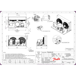 Danfoss HGZC1000UWE300Q Condensing Unit 10HP MBP 230V/3Ph/60Hz R134a,R404A,R448A,R449A,R452A,R513A POE Oil 2 Fans with Reciprocating Compressor MTZ125-3 114N3630 Superseeds 114N6445 Danfoss HGZC1000UWE300Q Condensing Unit 10HP MBP 230V/3Ph/60Hz R134a,R404A,R448A,R449A,R452A,R513A POE Oil 2 Fans with Reciprocating Compressor MTZ125-3 114N3630 Superseeds 114N6445