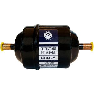 Appli Parts APFD-052S 1/4 in Liquid Line Refrigerant AC Filter Drier hvac Refrigeration 052S ODF Sweat Solder connection universal unidirectional 4-1/2 in long 2 in wide Appli Parts APFD-052S 1/4 in Liquid Line Refrigerant AC Filter Drier hvac Refrigeration 052S ODF Sweat Solder connection universal unidirectional 4-1/2 in long 2 in wide