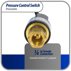 Appli Parts APPS-350250 Hi Pressure control Switch R22, Open 350 psi, Close 250 psi, 40 in Cable, SPST, 1/4 SAE female connection, Automatic Reset, universal replacement for Air Conditioning 