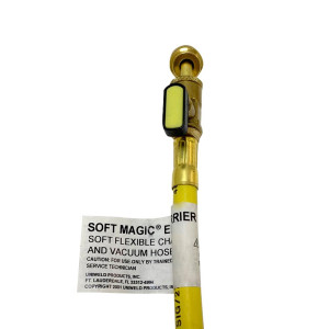 Uniweld H6BVY Manifold Hose 72 in, Yellow, 45 Bend with Valve, 1/4 in connection