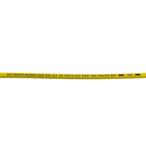 Uniweld H6BVY Manifold Hose 72 in, Yellow, 45 Bend with Valve, 1/4 in connection