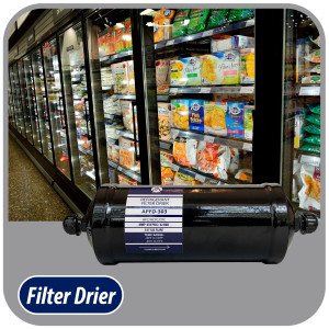 Appli Parts APFD-303 3/8 in Liquid Line Refrigerant AC Filter Drier hvac Refrigeration 303 SAE Flare connection universal unidirectional 10-1/2 in long 3-1/4 in wide Appli Parts APFD-303 3/8 in Liquid Line Refrigerant AC Filter Drier hvac Refrigeration 303 SAE Flare connection universal unidirectional 10-1/2 in long 3-1/4 in wide