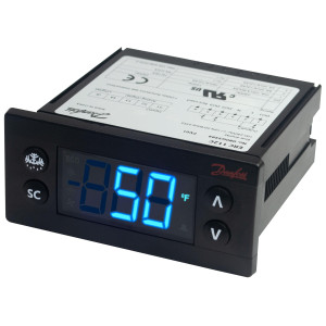 Danfoss 080G3494 ERC 112C Refrigeration Controller for Glass Door Merchandisers, Commercial Refrigerators and Freezers, 110/220 V, 4 Relay Outputs, 2 Temperature Sensor Inputs, Sensors Not Included