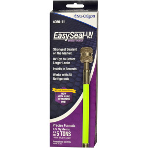 Nu-Calgon 4050-11 EasySeal LS/UV Direct Inject with UV Dye, Treats 2 to 7.5 Tons, Sealant for Air Conditioning Systems