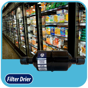 Appli Parts APFD-083 3/8 in Liquid Line Refrigerant AC Filter Drier hvac Refrigeration 083 SAE Flare connection universal unidirectional 6-1/2 in long 2 in wide Appli Parts APFD-083 3/8 in Liquid Line Refrigerant AC Filter Drier hvac Refrigeration 083 SAE Flare connection universal unidirectional 6-1/2 in long 2 in wide