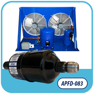 Appli Parts APFD-083 3/8 in Liquid Line Refrigerant AC Filter Drier hvac Refrigeration 083 SAE Flare connection universal unidirectional 6-1/2 in long 2 in wide Appli Parts APFD-083 3/8 in Liquid Line Refrigerant AC Filter Drier hvac Refrigeration 083 SAE Flare connection universal unidirectional 6-1/2 in long 2 in wide