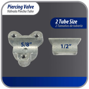 Appli Parts APT-PV310 1/2, 5/8 in Bullet Piercing Valve kit with tube size adapters and o ring seal for small refrigeration systems with 1/4in SAE Service Port Appli Parts APT-PV310 1/2, 5/8 in Bullet Piercing Valve kit with tube size adapters and o ring seal for small refrigeration systems with 1/4in SAE Service Port