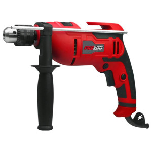 Promaker 1/2in Hammer Drill PRO-TP500
Voltage - Frequency: 120V - 60Hz
Amperage: 5.0AMP
Power: 500W
Speed: 0-2800rpm
Chuck size: 1/2in (13mm)
Weight: 4.62Lb
Cord: 6.5ft Promaker 1/2in Hammer Drill PRO-TP500
Voltage - Frequency: 120V - 60Hz
Amperage: 5.0AMP
Power: 500W
Speed: 0-2800rpm
Chuck size: 1/2in (13mm)
Weight: 4.62Lb
Cord: 6.5ft
