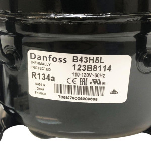 Danfoss B43H5L 1/10HP Compatible with R134a, Fractional Refrigeration Compressor LBP 115/1/60 (V/Ph/Hz) 123B8114 RSIR