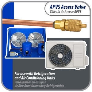 Appli Parts APVS-143163K10 10 pack 1/4 in SAE Access Schrader Valve x 3/16 ODF x 3 in Copper Stem with Valve Core and Cap with gasket and core remover for AC and refrigeration systems Appli Parts APVS-143163K10 10 pack 1/4 in SAE Access Schrader Valve x 3/16 ODF x 3 in Copper Stem with Valve Core and Cap with gasket and core remover for AC and refrigeration systems