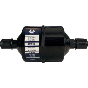 Appli Parts APFD-164 1/2 in Liquid Line Refrigerant AC Filter Drier hvac Refrigeration 164 SAE Flare connection universal unidirectional 7in long 3in wide Appli Parts APFD-164 1/2 in Liquid Line Refrigerant AC Filter Drier hvac Refrigeration 164 SAE Flare connection universal unidirectional 7in long 3in wide