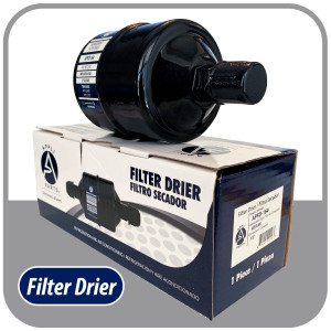 Appli Parts APFD-164 1/2 in Liquid Line Refrigerant AC Filter Drier hvac Refrigeration 164 SAE Flare connection universal unidirectional 7in long 3in wide Appli Parts APFD-164 1/2 in Liquid Line Refrigerant AC Filter Drier hvac Refrigeration 164 SAE Flare connection universal unidirectional 7in long 3in wide