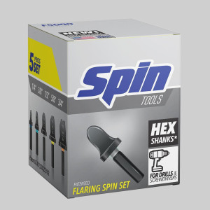 Flaring Spin Set 5 Tools Per Set: 1/4”, 3/8”, 1/2”, 5/8”, 3/4” F5000 Flaring Spin Set 5 Tools Per Set: 1/4”, 3/8”, 1/2”, 5/8”, 3/4” F5000