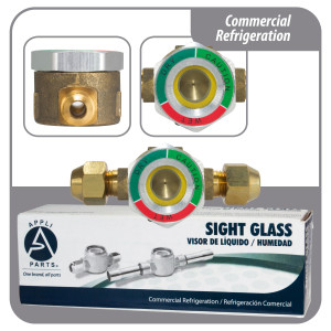 Appli Parts APSG-14 1/4 in Sight Glass and liquid moisture indicator Flare connections with take-apart Body for HVAC/R installations suitable for CFC HCFC HFC refrigerants Appli Parts APSG-14 1/4 in Sight Glass and liquid moisture indicator Flare connections with take-apart Body for HVAC/R installations suitable for CFC HCFC HFC refrigerants