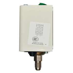 Danfoss 060-117391 High Pressure Switch KP5 with Manual Max Reset, 43 psi Differential SPDT with 1/4 Flare Male Pressure Connection 060-117366 Danfoss 060-117391 High Pressure Switch KP5 with Manual Max Reset, 43 psi Differential SPDT with 1/4 Flare Male Pressure Connection 060-117366