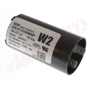 Whirlpool WP8572717 Genuine OEM Capacitor 189-227mfd 110vac  
Fits: 8572717 2859 357021 3949169 661606 W10161696 W10244889