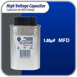 Appli Parts APMC-21105 1.05uf mfd (microfarads) High Voltage Microwave capacitor 2100V 50/60Hz CH85 21105 Universal Replacement for Multiple Brands NO PCB  Appli Parts APMC-21105 1.05uf mfd (microfarads) High Voltage Microwave capacitor 2100V 50/60Hz CH85 21105 Universal Replacement for Multiple Brands NO PCB