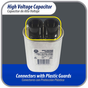 Appli Parts APMC-21105 1.05uf mfd (microfarads) High Voltage Microwave capacitor 2100V 50/60Hz CH85 21105 Universal Replacement for Multiple Brands NO PCB  Appli Parts APMC-21105 1.05uf mfd (microfarads) High Voltage Microwave capacitor 2100V 50/60Hz CH85 21105 Universal Replacement for Multiple Brands NO PCB