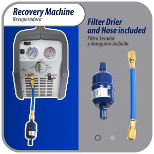 Appli Parts APRRM-11 1 Hp Refrigerant Recovery Machine for hvac freon reclaim 110 V, 60 Hz ,Portable Universal application works with multiple refrigerant includes filter drier and hose Appli Parts APRRM-11 1 Hp Refrigerant Recovery Machine for hvac freon reclaim 110 V, 60 Hz ,Portable Universal application works with multiple refrigerant includes filter drier and hose