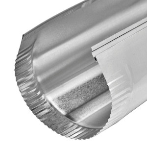 Lambro 747 Galvanized Snap-Lock Pipe 4 inch X 60 inch  Lambro 747 Galvanized Snap-Lock Pipe 4 inch X 60 inch