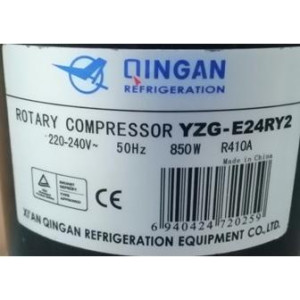 QINGAN Compressor fixed speed rotary 9,000Btu 220-240V/50Hz 850W R-410A YZG-E24RY2 201402200100 11103010001249 QINGAN Compressor fixed speed rotary 9,000Btu 220-240V/50Hz 850W R-410A YZG-E24RY2 201402200100 11103010001249