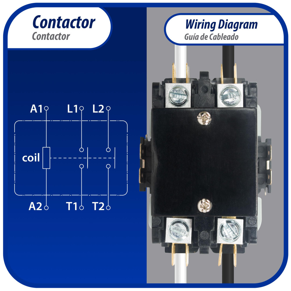 Appli Parts APAC-24024 Heavy Duty Contactor 2 Poles 40A 24V Coil Replacement for AC Compressors and Electrical Applications UL Certified E476929 Appli Parts APAC-24024 Heavy Duty Contactor 2 Poles 40A 24V Coil Replacement for AC Compressors and Electrical Applications UL Certified E476929