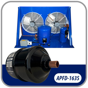 Appli Parts APFD-163S 3/8 in Liquid Line Refrigerant AC Filter Drier hvac Refrigeration 163S ODF Sweat Solder connection universal unidirectional 7in long 3in wide Appli Parts APFD-163S 3/8 in Liquid Line Refrigerant AC Filter Drier hvac Refrigeration 163S ODF Sweat Solder connection universal unidirectional 7in long 3in wide