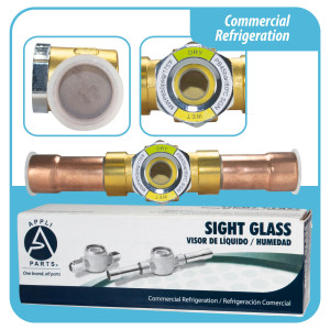 Appli Parts APSG-34S 3/4 in Sight Glass and liquid moisture indicator Solder connections with take-apart Body for HVAC/R installations suitable for CFC HCFC HFC refrigerants Appli Parts APSG-34S 3/4 in Sight Glass and liquid moisture indicator Solder connections with take-apart Body for HVAC/R installations suitable for CFC HCFC HFC refrigerants