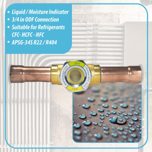Appli Parts APSG-34S 3/4 in Sight Glass and liquid moisture indicator Solder connections with take-apart Body for HVAC/R installations suitable for CFC HCFC HFC refrigerants Appli Parts APSG-34S 3/4 in Sight Glass and liquid moisture indicator Solder connections with take-apart Body for HVAC/R installations suitable for CFC HCFC HFC refrigerants