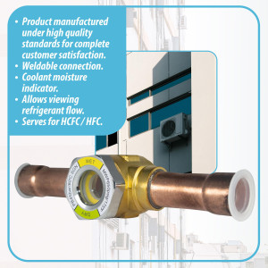 Appli Parts APSG-34S 3/4 in Sight Glass and liquid moisture indicator Solder connections with take-apart Body for HVAC/R installations suitable for CFC HCFC HFC refrigerants Appli Parts APSG-34S 3/4 in Sight Glass and liquid moisture indicator Solder connections with take-apart Body for HVAC/R installations suitable for CFC HCFC HFC refrigerants