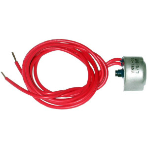 Appli Parts APBT-L70C Bimetal Thermostat 2 Wire, Open 70 F and Close 50 F, With Clip, red and red colored wires, Reference BIM-70 / Thermodisc Appli Parts APBT-L70C Bimetal Thermostat 2 Wire, Open 70 F and Close 50 F, With Clip, red and red colored wires, Reference BIM-70 / Thermodisc