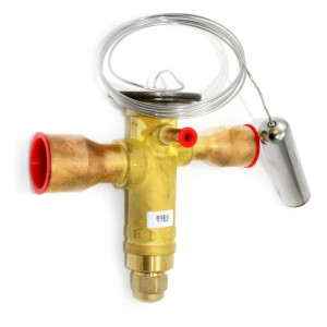 Danfoss 067N3161 19TR Thermostatic expansion valve, TGE, Compatible with R410A, 5/8x1-1/8 in Solder, ODF, 1/4 in Externally equalized, Bi-flow, -40 to 50 F