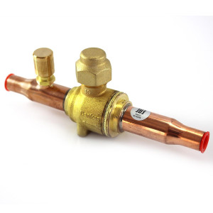 Danfoss 009L7051 3/8in Shut Off Ball Valve ODF GBC 10s Multiple Refrigerant MWP 650psi WT -40F to 300F with 1/4in SAE Schrader Valve Bi-Flow Danfoss 009L7051 3/8in Shut Off Ball Valve ODF GBC 10s Multiple Refrigerant MWP 650psi WT -40F to 300F with 1/4in SAE Schrader Valve Bi-Flow
