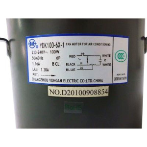 Motor YDK-100-6X-1 100W 230v/50-60hz YDK100-6X-1 or YKS-100-6-61 RoHS 202400400633 11002012008010