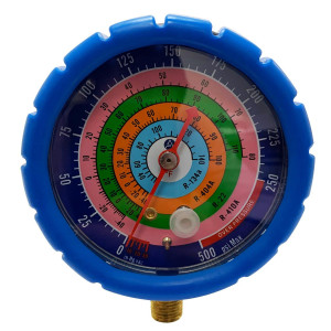 Appli Parts APMG-GA3L Low Side Compatible with R134a, R22, R404A, R410A, Replacement Analog Manifold Gauge, Pressure psi Scale, Temperature Fahrenheit Scale