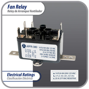 Appli Parts APFR-380 90-380, 24 VAC Coil, Heavy Duty Switching Fan Relay, SP Normally Open, SP Normally Closed, AC and heating Furnace blower relay Universal fit multi position bracket Appli Parts APFR-380 90-380, 24 VAC Coil, Heavy Duty Switching Fan Relay, SP Normally Open, SP Normally Closed, AC and heating Furnace blower relay Universal fit multi position bracket