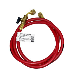 Uniweld H5BVR Manifold Hose 60 Red 45 Bend with Valve CFC/HCFC/HFC/R410 
