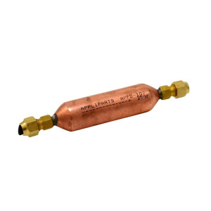 Appli Parts APFD-107 Copper Filter Drier 1/4 x 1/4 in Flare connections 25g 0.88oz Drying element W/Caps for universal refrigeration and air conditioner applications, 10 units