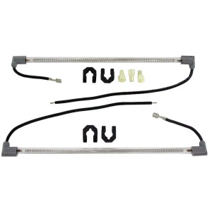 Appli Parts APDH-12G276 11-5/8 in, 110 V, 550 W, Glass Defrost Heater Replacement for Refrigerators, 2 pieces, replaces NUV-276 Appli Parts APDH-12G276 11-5/8 in, 110 V, 550 W, Glass Defrost Heater Replacement for Refrigerators, 2 pieces, replaces NUV-276