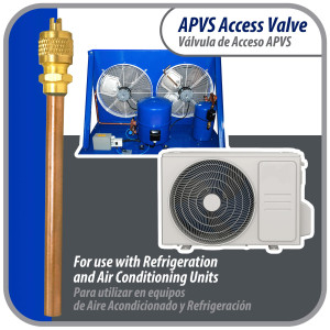 Appli Parts APVS-14143K10 10 pack 1/4 in SAE Access Schrader Valve x 1/4 ODF x 3 in Copper Stem with Valve Core and Cap with gasket and core remover for AC and refrigeration systems Appli Parts APVS-14143K10 10 pack 1/4 in SAE Access Schrader Valve x 1/4 ODF x 3 in Copper Stem with Valve Core and Cap with gasket and core remover for AC and refrigeration systems