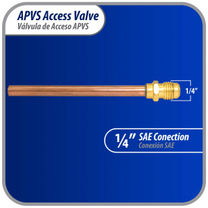Appli Parts APVS-14143K10 10 pack 1/4 in SAE Access Schrader Valve x 1/4 ODF x 3 in Copper Stem with Valve Core and Cap with gasket and core remover for AC and refrigeration systems Appli Parts APVS-14143K10 10 pack 1/4 in SAE Access Schrader Valve x 1/4 ODF x 3 in Copper Stem with Valve Core and Cap with gasket and core remover for AC and refrigeration systems