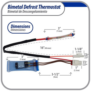 Appli Parts APBT-S4008FP Bimetal Thermostat Asian Type 3 Wire Open 46F and Close 25 F, brown and brown wires, Fuse 158 F, 2plugs, Reference BIM-4008 / Thermodisc Appli Parts APBT-S4008FP Bimetal Thermostat Asian Type 3 Wire Open 46F and Close 25 F, brown and brown wires, Fuse 158 F, 2plugs, Reference BIM-4008 / Thermodisc