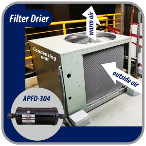 Appli Parts APFD-304 1/2 in Liquid Line Refrigerant AC Filter Drier hvac Refrigeration 304 SAE Flare connection universal unidirectional 10-1/2 in long 3-1/4 in wide Appli Parts APFD-304 1/2 in Liquid Line Refrigerant AC Filter Drier hvac Refrigeration 304 SAE Flare connection universal unidirectional 10-1/2 in long 3-1/4 in wide