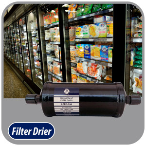 Appli Parts APFD-304 1/2 in Liquid Line Refrigerant AC Filter Drier hvac Refrigeration 304 SAE Flare connection universal unidirectional 10-1/2 in long 3-1/4 in wide Appli Parts APFD-304 1/2 in Liquid Line Refrigerant AC Filter Drier hvac Refrigeration 304 SAE Flare connection universal unidirectional 10-1/2 in long 3-1/4 in wide