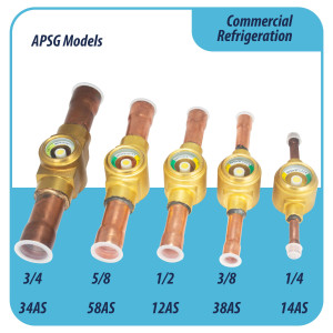 Appli Parts APSG-34AS 3/4 in Sight Glass and liquid moisture indicator Solder connections with Solid Body for HVAC/R installations suitable for CFC HCFC HFC refrigerants Appli Parts APSG-34AS 3/4 in Sight Glass and liquid moisture indicator Solder connections with Solid Body for HVAC/R installations suitable for CFC HCFC HFC refrigerants