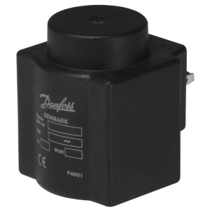 Danfoss 018F4519 Solenoid Coil 110-120 V,60 Hz, 13.5 W, 50 Hz, 10 W, IP65, BQ120CS, DIN Spades Danfoss 018F4519 Solenoid Coil 110-120 V,60 Hz, 13.5 W, 50 Hz, 10 W, IP65, BQ120CS, DIN Spades