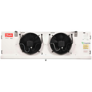 Danfoss 114U0003 Evaporator Optyma MBP 14.1K Btu/hr at 25F SST R404 Air Defrost 6FPI Low Profile 2 x 12in ECM fans DACC RX L141.1A4/A1 230V/1Ph/60Hz 
 Danfoss 114U0003 Evaporator Optyma MBP 14.1K Btu/hr at 25F SST R404 Air Defrost 6FPI Low Profile 2 x 12in ECM fans DACC RX L141.1A4/A1 230V/1Ph/60Hz