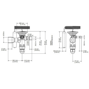 Danfoss 067N3154 6.5TR Thermostatic expansion valve, TGE, R410A,R32, 1/2x7/8 in Solder, ODF, 1/4 in Externally equalized, Bi-flow, -40 to 50 F replaces 067N3174 Danfoss 067N3154 6.5TR Thermostatic expansion valve, TGE, R410A,R32, 1/2x7/8 in Solder, ODF, 1/4 in Externally equalized, Bi-flow, -40 to 50 F replaces 067N3174